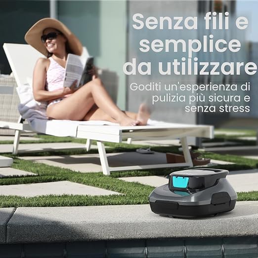 AIPER Scuba – Robot Piscina Senza Fili | 90 Min di Autonomia | Fino a 80 m²