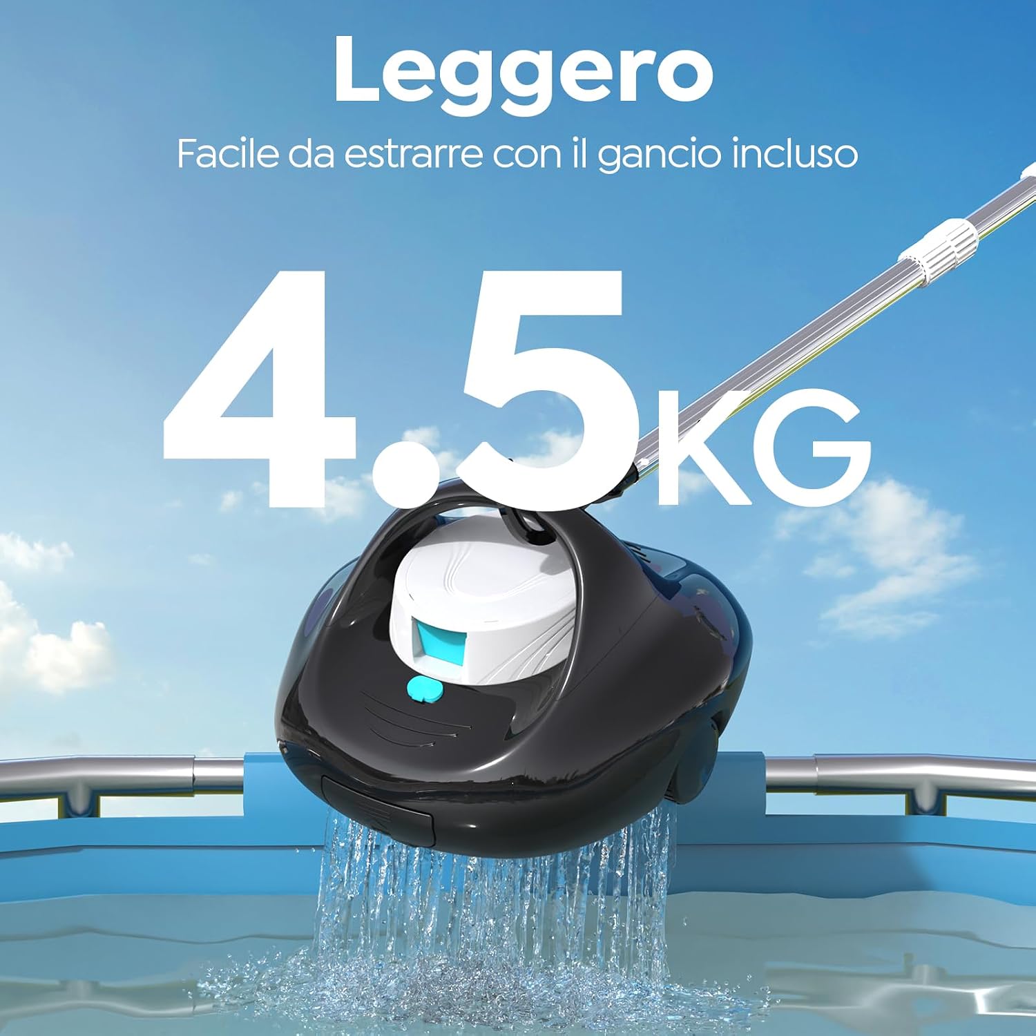 BRINBO 2026 – Robot Pulitore per Piscine Senza Fili con 130 Minuti di Autonomia
