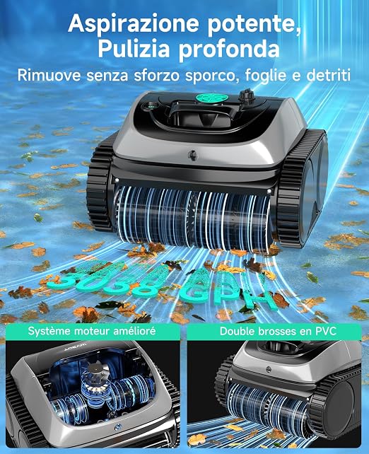 WYBOT C1 – Robot Piscina Senza Fili (Fondo + Pareti)