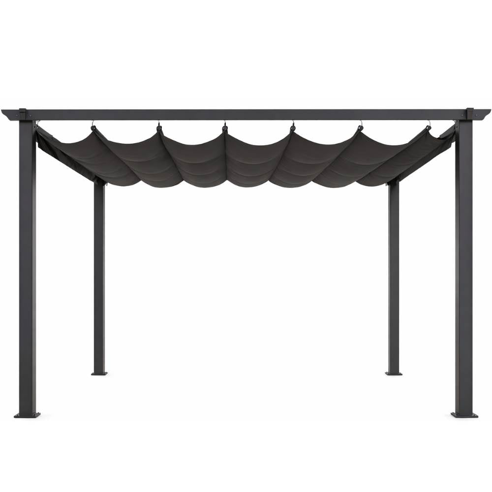 Pergola da Giardino 4x4 con Tetto Retrattile - Struttura in Alluminio Antracite
