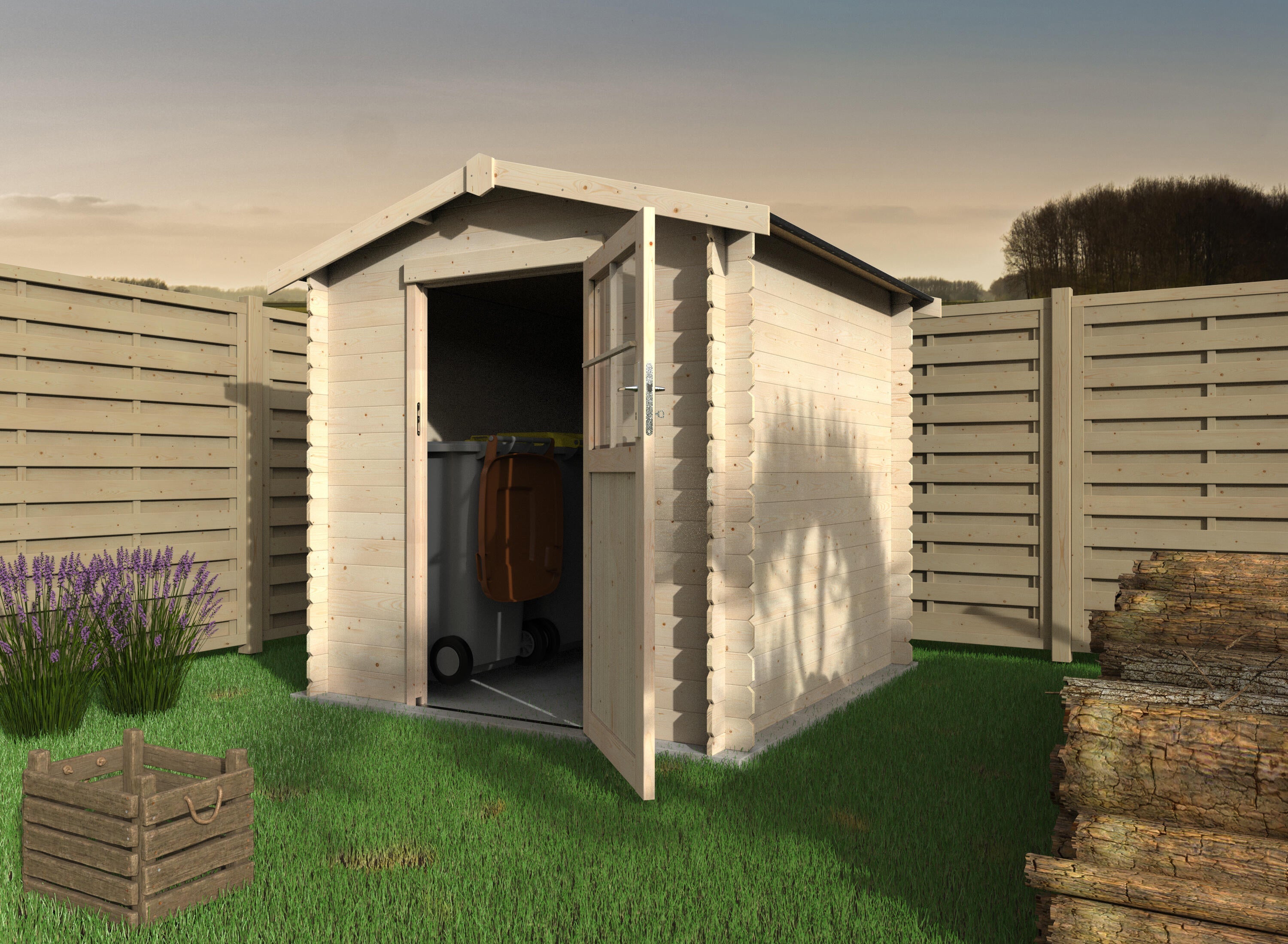 Casetta da Giardino Haya in Legno di Abete 2x2 m - DECOR ET JARDIN
